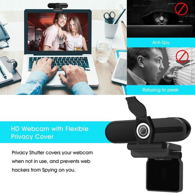 Alt view image 3 of 5 - XPCAM 4K Webcam, Webcam 8MP HD Computer Camera with Microphone, Pro Streaming Web Camera with Privacy Shutter and Tripod, Desktop Laptop USB Webcams
