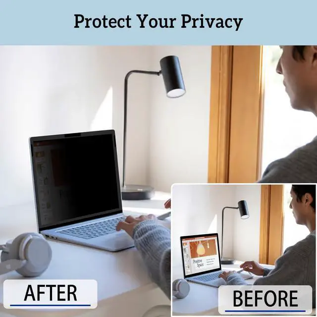 Alt view image 4 of 5 - ZOEAGG Removable Privacy Screen for Surface Laptop Go 12.4 inch,Reusable/Easy Installation/Anti-Spy/Anti-Glare/Anti Blue Light,Microsoft Surface Laptop Go 12.4 inch(Go 3/2/1) Privacy Screen Protector