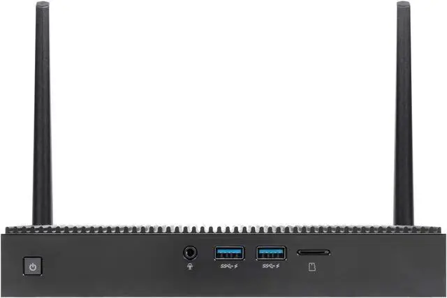 Alt view image 4 of 5 - ASUS Aluminum Fanless Chromebox with Celeron 5205U, 4GB RAM, 32G eMMC Storage, Dual HDMI, Legacy RS232, Extended Power Switch, Gigabit LAN, WiFi 6, MicroSD Card Reader, VESA Mount, Chrome OS, BLACK