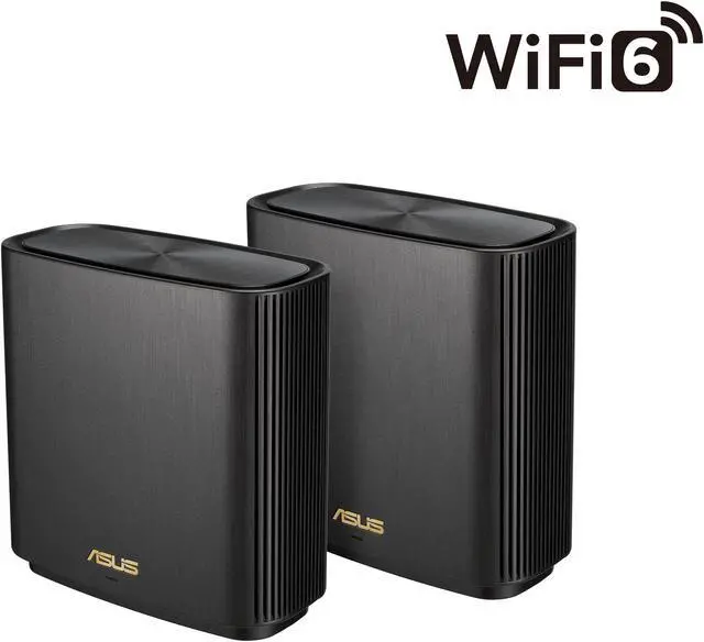 Alt view image 2 of 5 - ASUS ZenWiFi XT9 AX7800 Tri-Band WiFi6 Mesh WiFiSystem (2Pack), 802.11ax, up to 5700 sq ft & 6+ Rooms, AiMesh, Lifetime Free Internet Security, Parental Controls, 2.5G WAN Port, UNII 4, Charcoal
