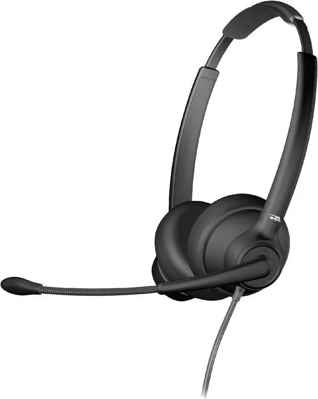 Alt view image 2 of 5 - Cyber Acoustics USB-C Headset With AI Noise Cancelation (AC-304C) - Microphone Eliminates Background Noise in Offices, Homes or Any Environment, Black