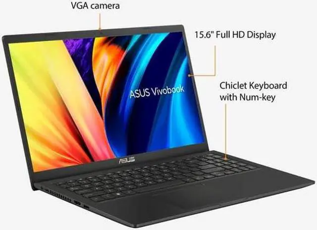Alt view image 2 of 5 - ASUS Vivobook 15.6" FHD Laptop | Intel Core i5-1135G7 | Intel Iris Xe Graphics | 20GB RAM | 1024GB SSD | Windows 11 Home | Black | Bundle with USB 3.0 Hub