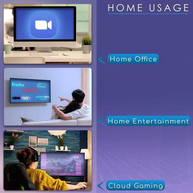 Alt view image 3 of 5 - Azulle Access4 Pro Zoom Mini PC Stick 4GB/64GB - Business & Home Video Powerful Portable Computer with Ethernet Port- Gemini Lake J4125 Processor