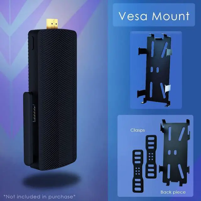 Alt view image 5 of 5 - Azulle Access4 Pro Zoom Mini PC Stick 4GB/64GB - Business & Home Video Powerful Portable Computer with Ethernet Port- Gemini Lake J4125 Processor