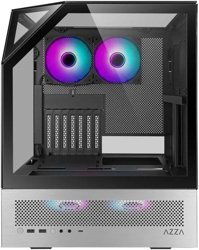 Alt view image 2 of 5 - AZZA CSAZ-810 Sanctum/Innovative Case/Gaming/ATX Mid-Tower/Computer Case/Tempered Glass Panel
