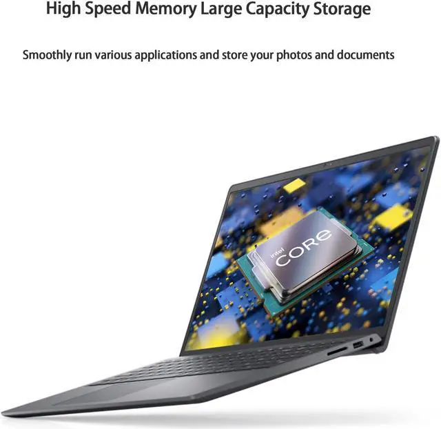 Alt view image 3 of 5 - Dell Inspiron 15 3520 15.6" FHD Laptop, 16GB RAM,1TB SSD, Intel Core i3-1215U Processor(Beat i5-1135G7), SD Card Reader, WiFi, Bluetooth, Webcam, Win 11 Home, Alpacatec Accessories, Carbon Black