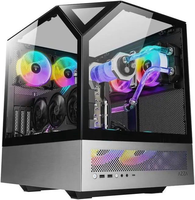 Alt view image 5 of 5 - AZZA CSAZ-810 Sanctum/Innovative Case/Gaming/ATX Mid-Tower/Computer Case/Tempered Glass Panel