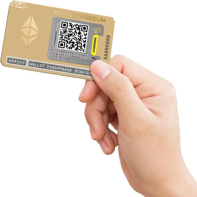 Alt view image 5 of 5 - Ballet Real Ethereum (ETH), Gold Edition - The Easiest Crypto Cold Storage Card with New Premium Packaging, Cryptocurrency Hardware Wallet with Multicurrency and NFT Support (Single)