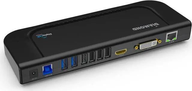 Alt view image 4 of 5 - Diamond Multimedia Dual Video Output, USB/USB-C/TB3 Universal Docking Station with Gigabit Ethernet, HDMI, DVI, Audio for Windows 11, MacOS, Android 5.0+. DisplayLink Certified DL-3900 Chip (DS3900V3)