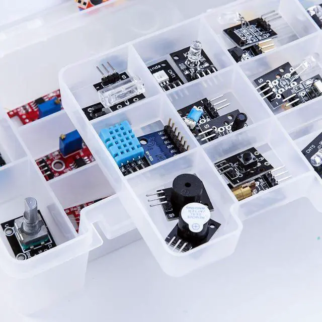 Alt view image 4 of 5 - ELEGOO Upgraded 37 in 1 Sensor Modules Kit & ELEGOO Nano Board CH 340/ATmega+328P