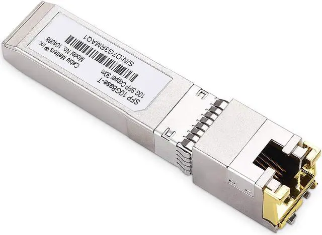 Alt view image 3 of 5 - Cable Matters 10GBASE-T 10 Gigabit SFP+ to RJ45 Copper Ethernet Modular Transceiver for Cisco, Ubiquiti, TP-Link, Huawei, Mikrotik, Netgear, and Supermicro Equipment