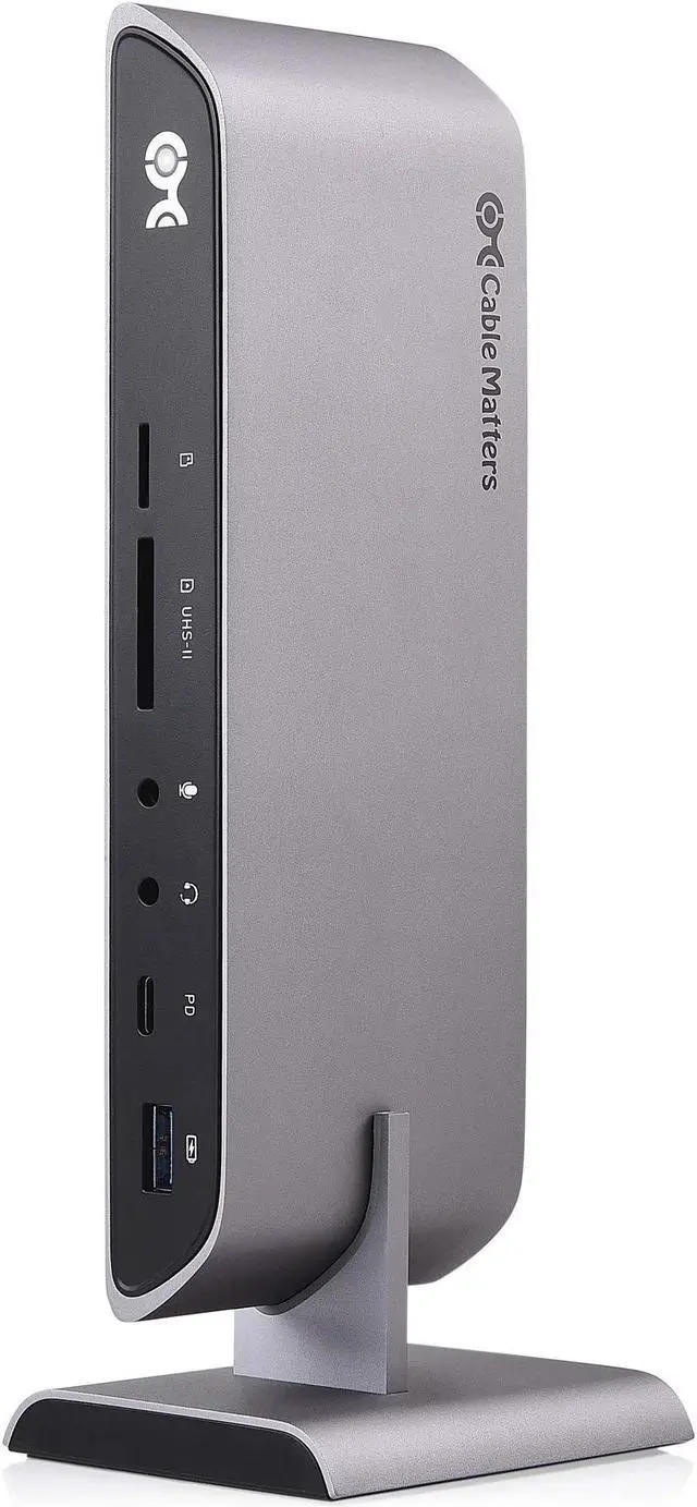Main image of Cable Matters USB C Dock for Windows - Dual 4K HDMI, 80W Charging, UHS-II SD Card Slot, 10Gbps USB-A/USB-C Gigabit Ethernet - Thunderbolt 4 / USB4 / Thunderbolt 3 Port Compatible USB C Docking Station
