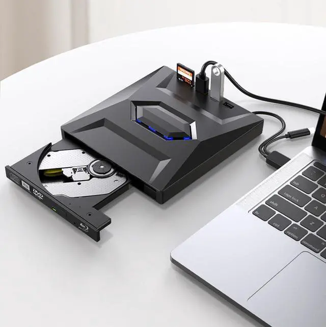 Main image of JOYIN-BURN USB 3.0 USB C External 3D Blu-ray Writer BD-RE BD Burner Drive CD DVD Burner with SD Card Reader and USB 3.0+2.0+Type-C Input Ports for Laptop PC Windows 11/10/8/7, Linux, Mac OS