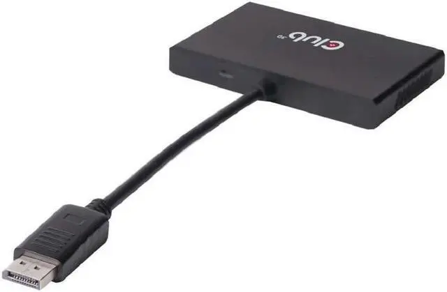 Alt view image 3 of 5 - Club3D CSV-6400 Multi Stream Transport (MST) DisplayPort to DisplayPort Multi Monitor Splitter - 4-Port MST Hub - DP 1.2 to 4x DP MST Hub USB powered