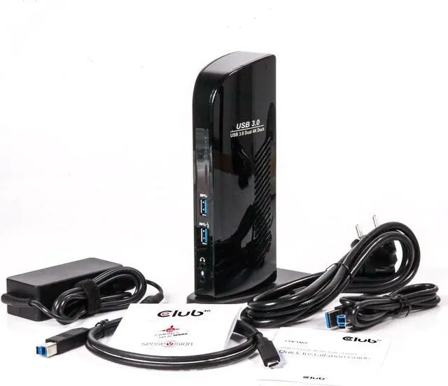 Alt view image 5 of 5 - Club 3D CSV-1460 USB3.2 Gen1 Type A or C Dual Display 4K60Hz Docking Station