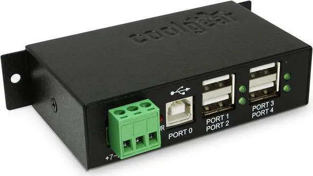 Main image of 4-Port Industrial USB 2.0 Powered Variable Voltage Input