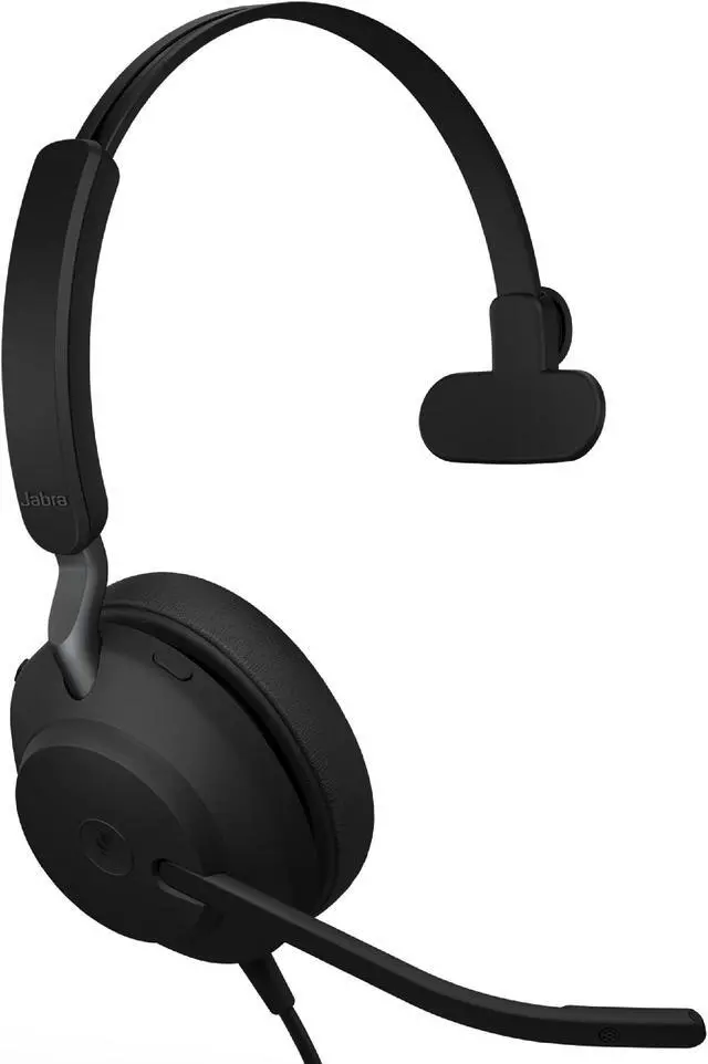 Main image of Jabra Evolve2 40 MS Wired Headphones, USB-C, Mono, Black - Telework Headset for Calls and Music, Enhanced All-Day Comfort, Passive Noise Cancelling Headphones, MS-Optimized with USB-C Connection