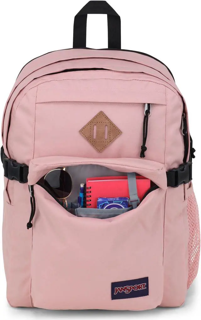 Alt view image 4 of 5 - JanSport Main Campus Backpack - Travel or Work backpack w 15-Inch Laptop Sleeve and Dual Water Bottle Pockets, Misty Rose