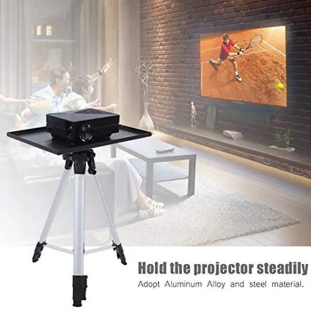 Alt view image 3 of 5 - Projector Tripod,Projector Stand Adjustable,Laptop Projector Stand Projector Surport Bracket 4-Level Height Adjustable Computer Book DJ Equipment Holder Mount Hold up to 13lbs for Stage or Studio