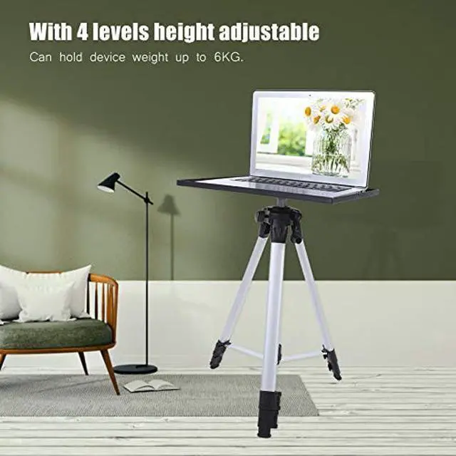 Alt view image 4 of 5 - Projector Tripod,Projector Stand Adjustable,Laptop Projector Stand Projector Surport Bracket 4-Level Height Adjustable Computer Book DJ Equipment Holder Mount Hold up to 13lbs for Stage or Studio