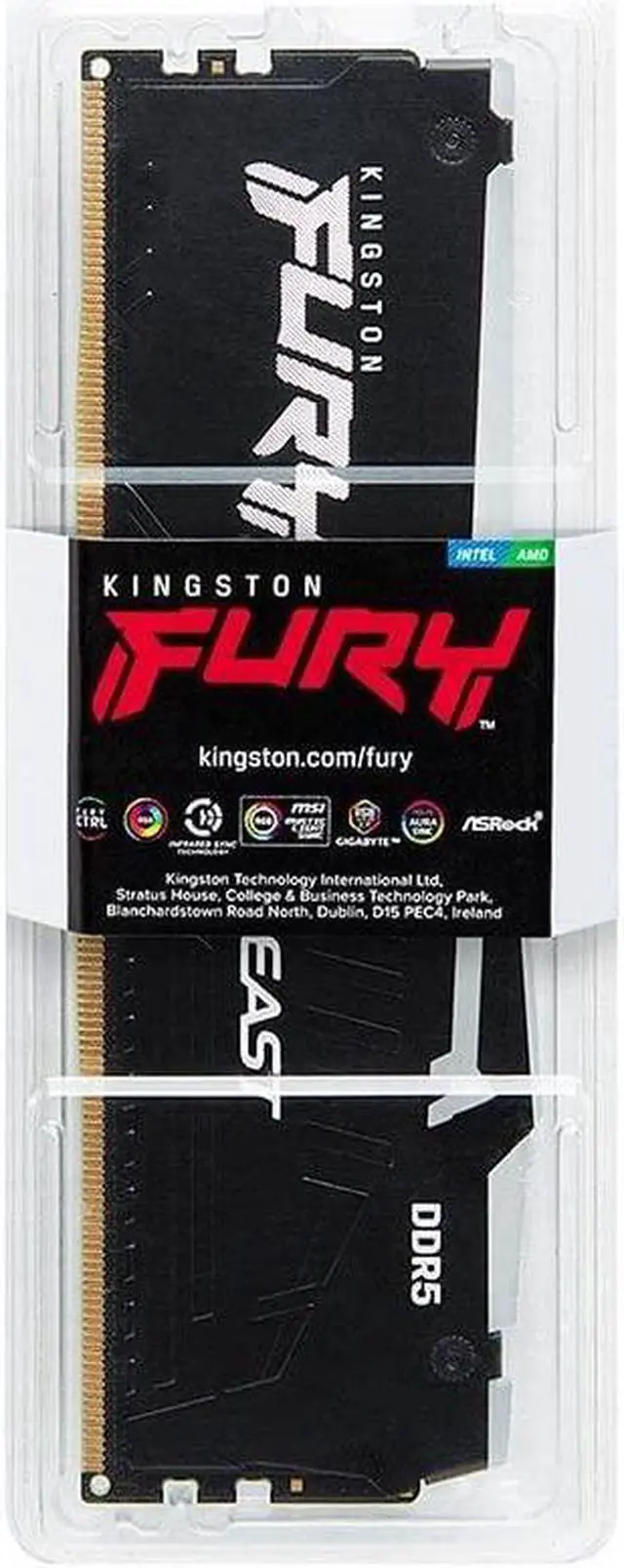 Main image of Kingston Technology Kingston Fury Beast RGB 16GB 5200MT/s DDR5 CL40 DIMM Desktop Memory Single Module | Intel XMP 3.0 | Infrared Sync Technology | Overclocking Stability | KF552C40BBA-16
