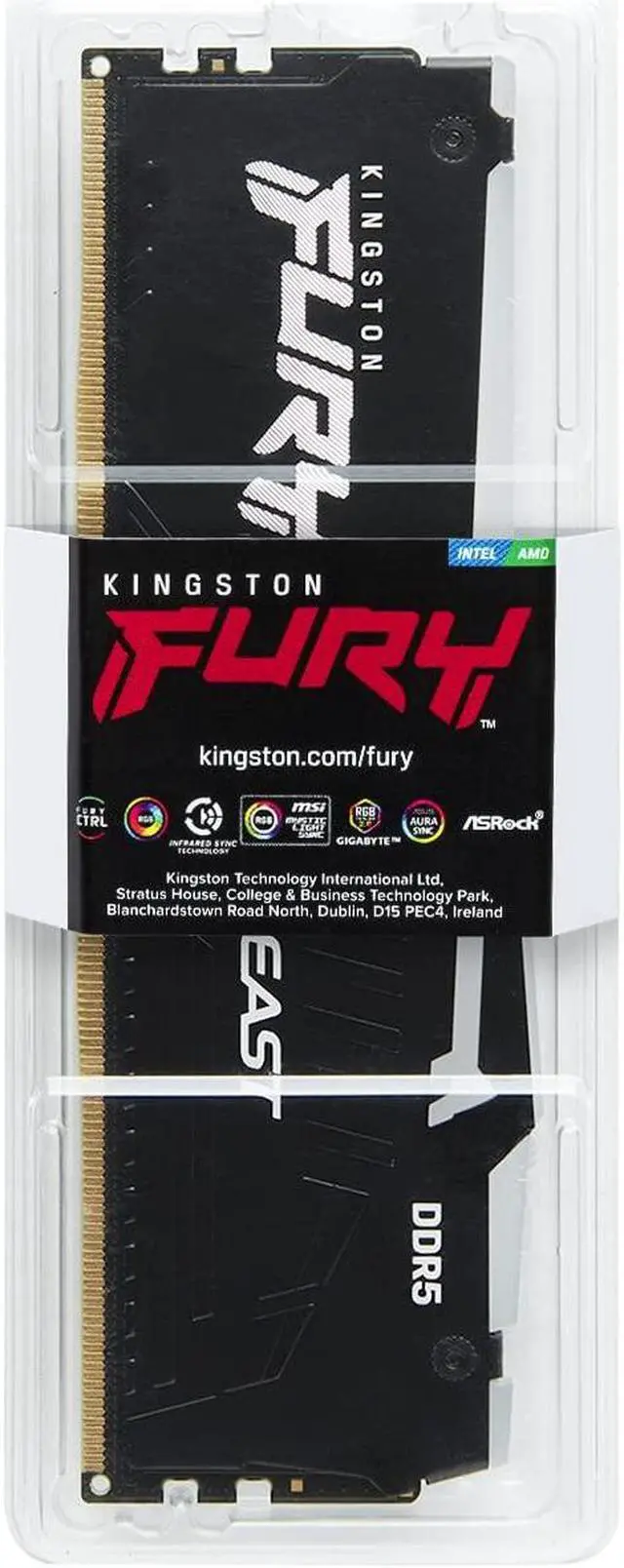 Alt view image 4 of 5 - Kingston Technology Kingston Fury Beast RGB 16GB 5200MT/s DDR5 CL40 DIMM Desktop Memory Single Module | Intel XMP 3.0 | Infrared Sync Technology | Overclocking Stability | KF552C40BBA-16