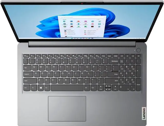 Alt view image 2 of 5 - Lenovo Ideapad 1 15.6" HD Laptop | AMD Athlon Silver 7120U Processor | 4GB RAM DDR5| 128GB SSD | AMD Radeon Graphics | Windows 11 Home | Grey | Bundle with USB 3.0 Hub