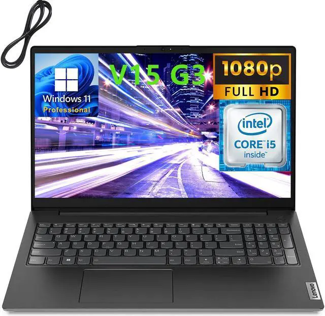 Main image of Lenovo 2023 V15 G3 15.6" FHD Business Laptop Computer, 12th Gen Intel 10 Cores i5-1235U (Beat i7-1195G7), 16GB DDR4 RAM, 512GB PCIe SSD, 802.11AC WiFi, Bluetooth 5.1, Windows 11 Pro, AZ-XUT Cable