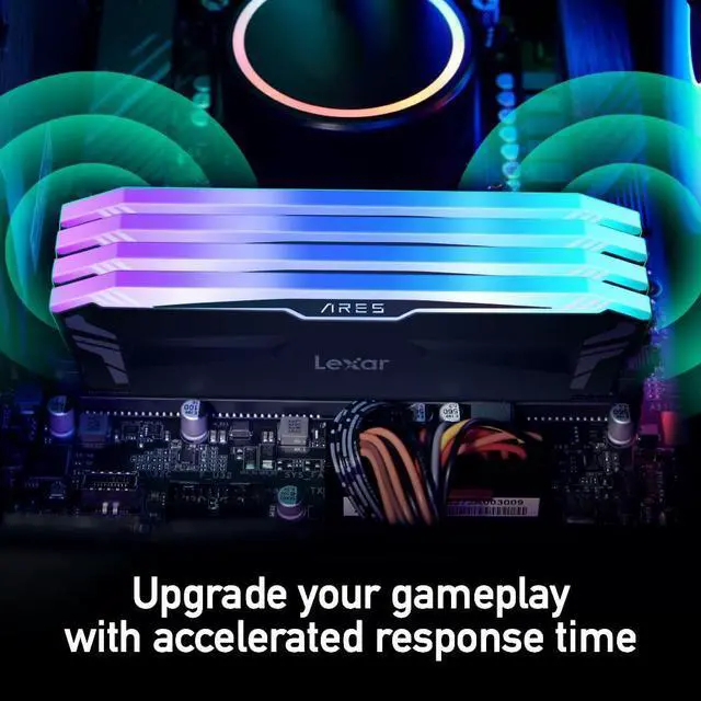 Alt view image 5 of 5 - Lexar 16GB (2x8GB) ARES RGB DDR4 RAM 3600MT/s CL18 1.35V Desktop Memory, Compatible with Intel XMP 2.0 and AMD Ryzen, Black (LD4BU008G-R3600GDLA)