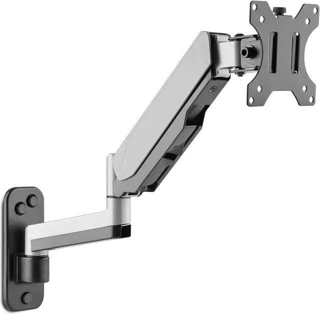 Main image of AVLT Single Extended 13"-32" Monitor Wall Mount fits Flat/Curved Computer Monitor Full Motion Height Swivel Tilt Rotation Adjustable Monitor Arm - VESA/Cable Management