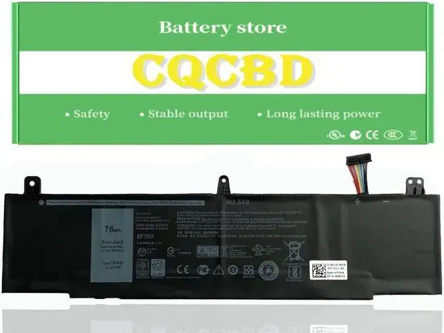 Main image of CQCQ TDW5P Battery for Dell Alienware 13 R3 ALW13C D1738 D2718 D2728 D2738 D2838 D2508 D2503S D2506S D2715S Series Notebook V9XD7 0V9XD7 4RRR3 04RRR3 JFWX7 0JFWX7 (15.2V 76Wh)