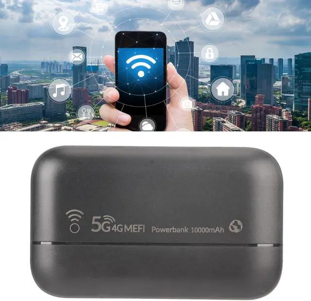 Alt view image 4 of 5 - 4G LTE Mobile Hotspot Router, Mini Mobile Router, Portable and Lightweight Power Bank Router, 5G Network Router for Travel, Business, Outdoor