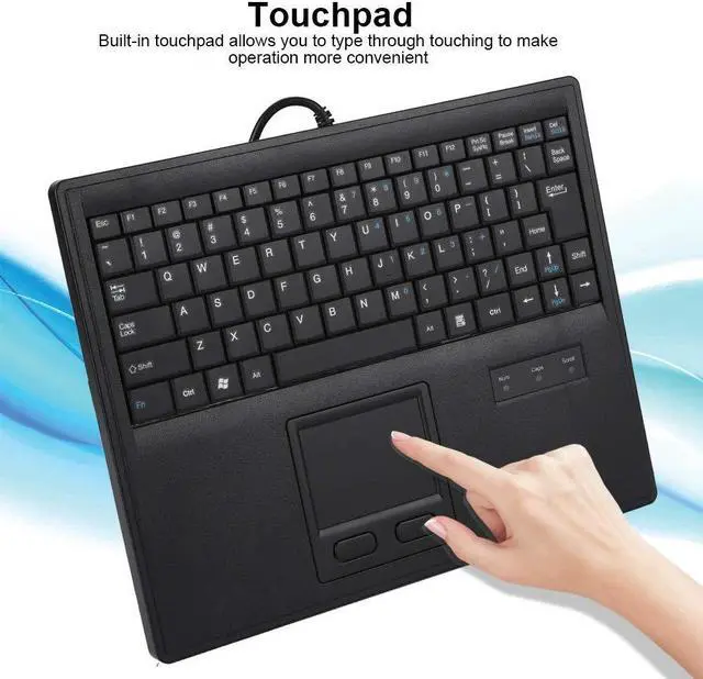 Alt view image 4 of 5 - Cuifati Wired Keyboard with Touchpad,Precise Touch Control Touchpad Keyboard,10in Scirrors Foot Keys Wired Keyboard with for Touchpad,Laptop, Android Phone Tablet