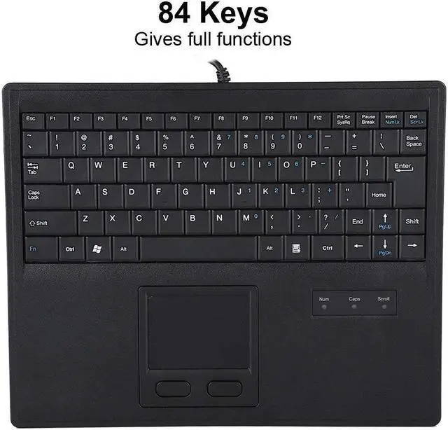Alt view image 5 of 5 - Cuifati Wired Keyboard with Touchpad,Precise Touch Control Touchpad Keyboard,10in Scirrors Foot Keys Wired Keyboard with for Touchpad,Laptop, Android Phone Tablet