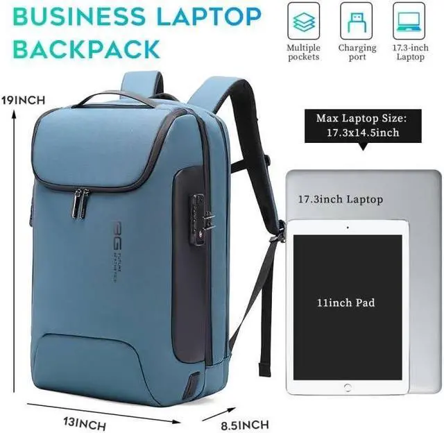 Alt view image 4 of 5 - BANGE Anti-Theft Travel Backpack,Waterproof Fashion Work Backpacks,High Tech Backpack with USB3.0 Charging Port,Business Laptop Backpack Fits 17.3 Inch Notebook for Women