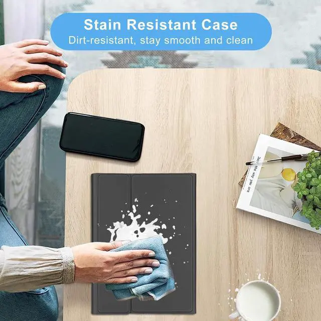 Alt view image 4 of 5 - iPad 9th Generation Case with Keyboard 10.2 inch, Detachable Wireless Keyboard with Smart Touchpad, 7 Color Backlit, Slim Folio Cover with Pencil Holder for iPad 8th/7th Gen/iPad Air 3rd Gen - Grey