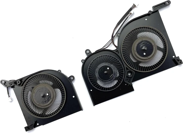 Alt view image 2 of 5 - CPU+GPU Cooling Fan Replacement for MSI GS66 WS66 Stealth 10SD 10SE 10SF 10SFS 10SGS,10UG 10UH 10UE MS-16V1 MS-16V2 MS-16V3 BS5005HS-U4Q BS5005HS-U4J 16V1-G-CW 16V1-G-CCW DC5V 1.0A Fan Pair Fans