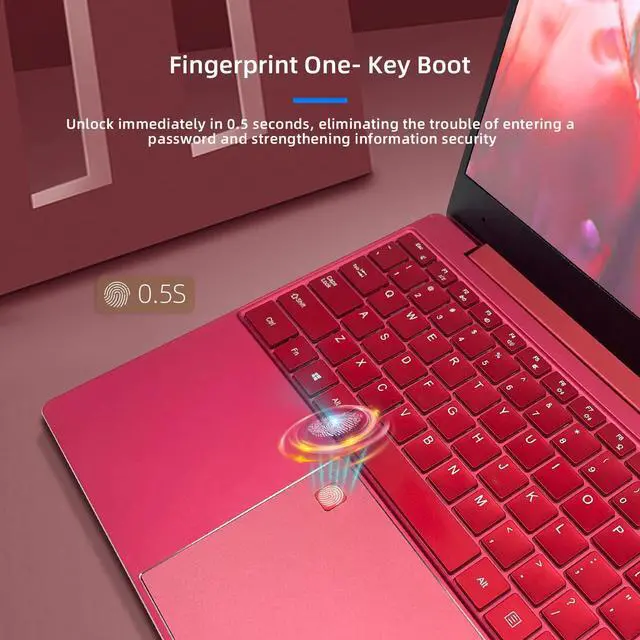 Alt view image 5 of 5 - DaySky Windows 10 Laptops, 15.6 Inches FHD, Intel Celeron N5095 Quad-Core 10nm Processor, Full Size Keyboard, 5mm Narrow Bezel, WiFi, USB 3.0, Type C Computer (12GB+512GB, Black)