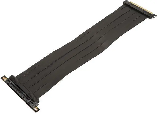 Main image of Bewinner PCIe 4.0 X16 GPU Riser Cable, Length 400mm, Female 90 Degree Angle, EMI Shielded, High Speed Flexible GPU Extension Cable Compatible with RTX4090 RX6950XT, 15.8in