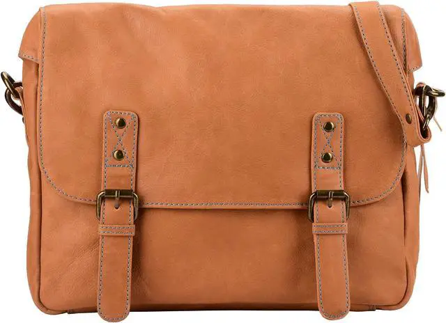 Main image of MANDAVA Mens Messenger Sling Bag | Genuine Leather Laptop Briefcase Bags for Women - Handmade Full Grain Satchel Side Shoulder Cross Body Bag (Tan)