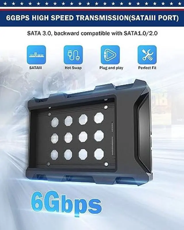 Alt view image 3 of 5 - DecorStat 8 Pack 2.5"SSD to 3.5" SATA Hard Disk Drive Adapter HDD Cage ABS Mounting Bracket Kit Internal Drive Bay Converter Hard Drive Caddy Case Tray SSD Holder for 7 / 9.5 / 12.5/ 15mm 2.5 HDD/SSD