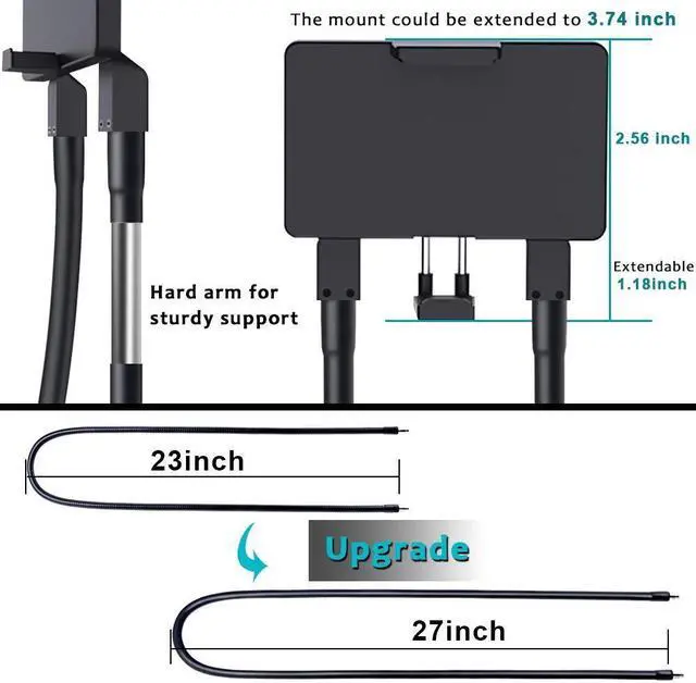 Alt view image 2 of 5 - B-Land Cell Phone Holder, Tablet Holder iPad Stand Universal Phone Stand, Lazy Bracket, DIY Free Rotating Gooseneck Mounts with Multiple Function