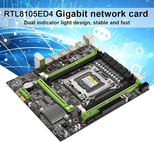 Alt view image 2 of 5 - LGA 2011 X79G Motherboard, DDR3 Computer Motherboard for Xeon Series for I7 Series, 6 Channel Audio Chip, RTL8111HN Gigabit Network Card, PCIEx16 USB2.0