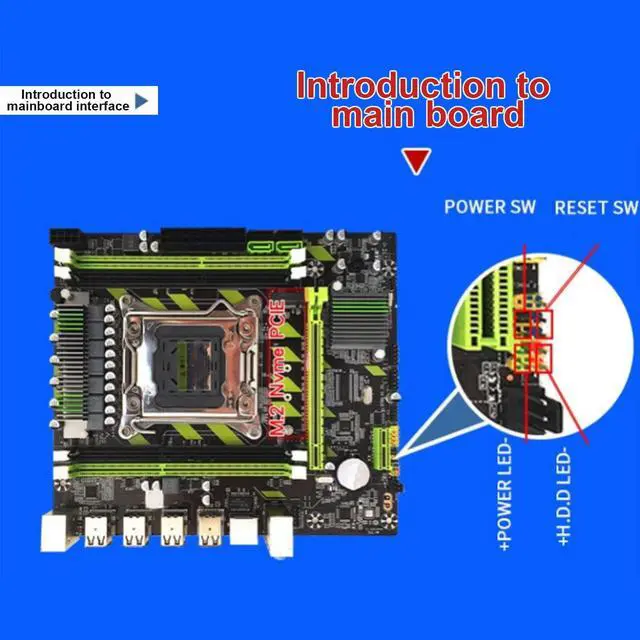 Alt view image 5 of 5 - LGA 2011 X79G Motherboard, DDR3 Computer Motherboard for Xeon Series for I7 Series, 6 Channel Audio Chip, RTL8111HN Gigabit Network Card, PCIEx16 USB2.0