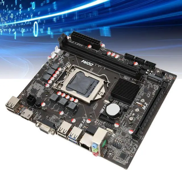 Alt view image 2 of 5 - H310B4 Micro ATX Gaming Motherboard, LGA 1150 Motherboard for Desktop DDR4 Dual Channel, HDMI VGA M.2 interface, SATA3.0x3, for Intel 6 7 8 9 generation for Core i3 i5 i7