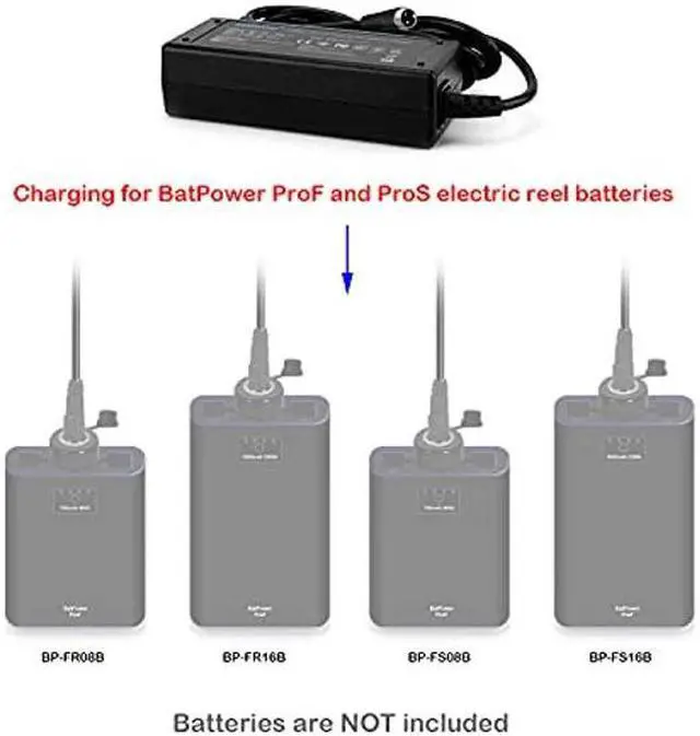 Alt view image 3 of 5 - BatPower 65W Prof Electric Fishing Reel Battery Charger Power Supply Compatible for Daiwa BM2300 LB3100 BM2600 BM2900 BM3200 BM3000 BP-FR08B BP-FR16B BP-FS08B BP-FS16B BM RB-CC4002 Charger Ac Adapter