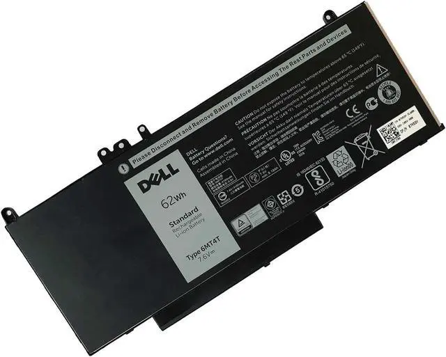 Main image of DELL 6MT4T Battery for Dell Latitude 14 5470 E5470 Series Dell Latitude 15 5570 E5570 Series Dell Pricision 15 3510 M3510 Series 7V69Y TXF9M 79VRK HK6DV 0HK6DV 07V69Y 079VRK 0TXF9M 7.6V 62Wh 4Cell