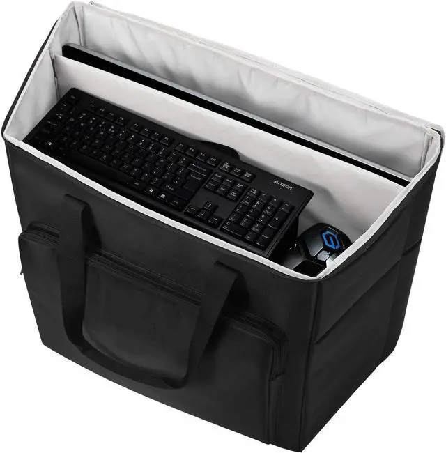 Alt view image 3 of 5 - Buwico BUBM Multi-pocket Large Capacity Desktop PC Computer Travel Storage Carrying Case Bag Organizer for 27 Inch Computer Main Processor Monitor Keyboard and Accessories(SizeXL)