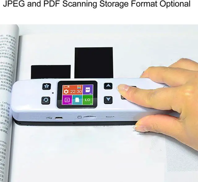 Alt view image 3 of 5 - Portable Photo Scanner Color Screen Document Scanning Device, Built in Battery, for Home School Office, 300DPI, USB2.0, Compatible with Android, iOS,7 8 10, XP,