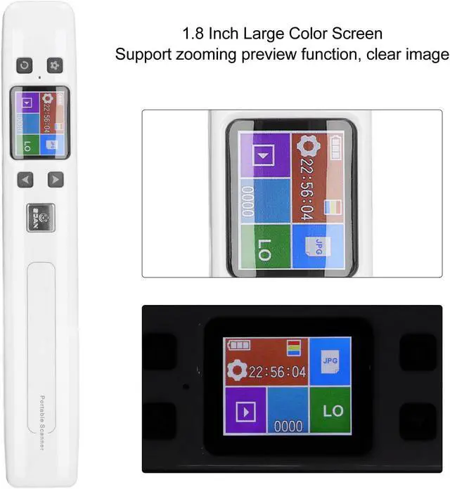 Alt view image 5 of 5 - Portable Photo Scanner Color Screen Document Scanning Device, Built in Battery, for Home School Office, 300DPI, USB2.0, Compatible with Android, iOS,7 8 10, XP,